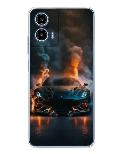 Чехол для Motorola Moto G35 с картинкой «Lamborghini дымная эстетика»