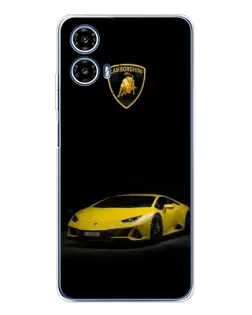 Чехол для Motorola Moto G35 с картинкой «Lamborghini желтый акцент»