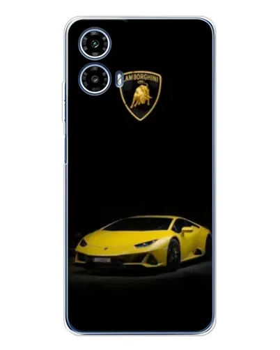 Чехол для Motorola Moto G35 с картинкой «Lamborghini желтый акцент»