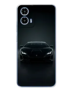 Чехол для Motorola Moto G35 с картинкой «Черный Lamborghini Aventador»