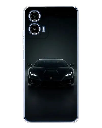 Чехол для Motorola Moto G35 с картинкой «Черный Lamborghini Aventador»