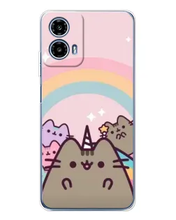 Чехол для Motorola Moto G35 с картинкой «Единорог Pusheen»