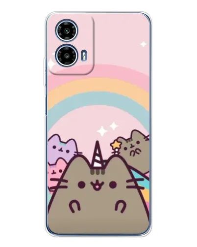 Чехол для Motorola Moto G35 с картинкой «Единорог Pusheen» Чехол для Motorola Moto G35 с картинкой «Единорог Pusheen»
