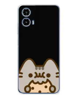 Чехол для Motorola Moto G35 с картинкой «Пушин на черном»
