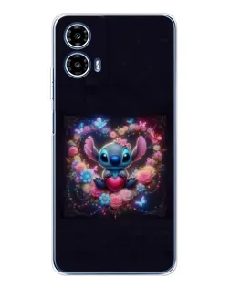 Чехол для Motorola Moto G35 с картинкой «Stitch в цветах» Чехол для Motorola Moto G35 с картинкой «Stitch в цветах»