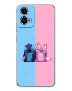 Чехол для Motorola Moto G35 с картинкой «Stitch и Angel Love» Чехол для Motorola Moto G35 с картинкой «Stitch и Angel Love»