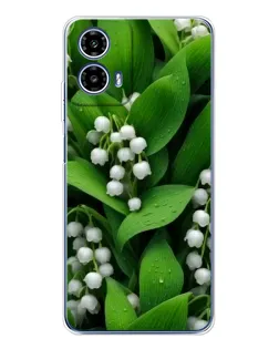Чехол для Motorola Moto G35 с картинкой «Ландыши в зелени»