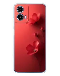 Чехол для Motorola Moto G35 с картинкой «Маковые соцветия»