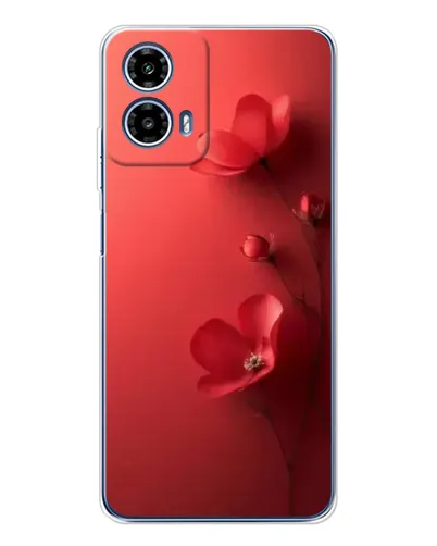 Чехол для Motorola Moto G35 с картинкой «Маковые соцветия»