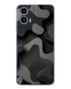Чехол для Motorola Moto G35 с картинкой «Темный абстрактный камуфляж»