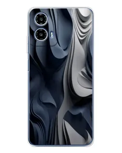 Чехол для Motorola Moto G35 с картинкой «Объемные синие складки»