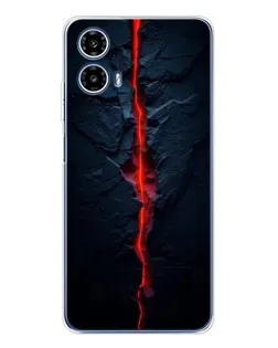 Чехол для Motorola Moto G35 с картинкой «Kрасная лавовая трещина»