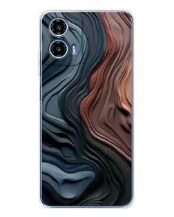 Чехол для Motorola Moto G35 с картинкой «Цветные волны каньона»