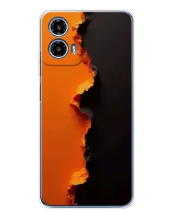 Чехол для Motorola Moto G35 с картинкой «Оранжевый разлом»