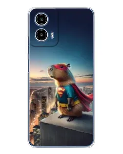 Чехол для Motorola Moto G35 с картинкой «Капи-мен супергерой» Чехол для Motorola Moto G35 с картинкой «Капи-мен супергерой»