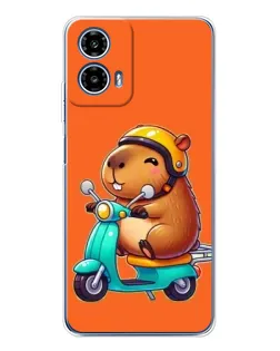 Чехол для Motorola Moto G35 с картинкой «Капибара на скутере» Чехол для Motorola Moto G35 с картинкой «Капибара на скутере»