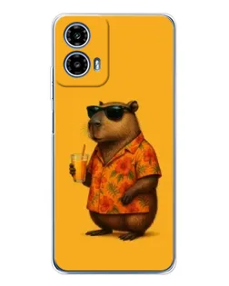 Чехол для Motorola Moto G35 с картинкой «Капибара на отдыхе» Чехол для Motorola Moto G35 с картинкой «Капибара на отдыхе»