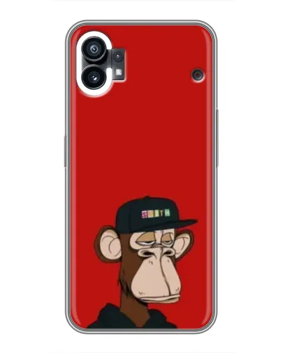 Чехол для Motorola Moto G36 с картинкой «Bored Ape — красный фон»