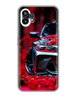 Чехол для Motorola Moto G36 с картинкой «Спортивная BMW и цветы»