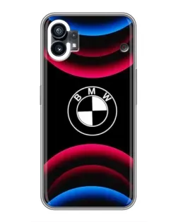 Чехол для Motorola Moto G36 с картинкой «Логотип BMW и неоновые дуги»