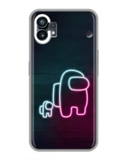 Чехол для Motorola Moto G36 с картинкой «Among Us неон-арт»