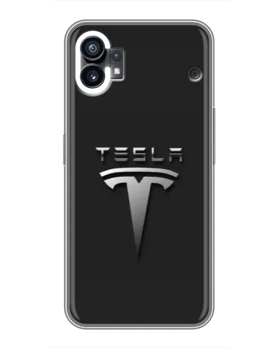 Чехол для Motorola Moto G36 с картинкой «Стальной логотип Tesla»