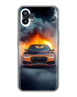 Чехол для Motorola Moto G36 с картинкой «Audi в огненном дыму»
