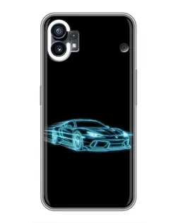 Чехол для Motorola Moto G36 с картинкой «Неоновый контур Lamborghini»