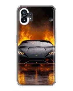 Чехол для Motorola Moto G36 с картинкой «Lamborghini в огне»