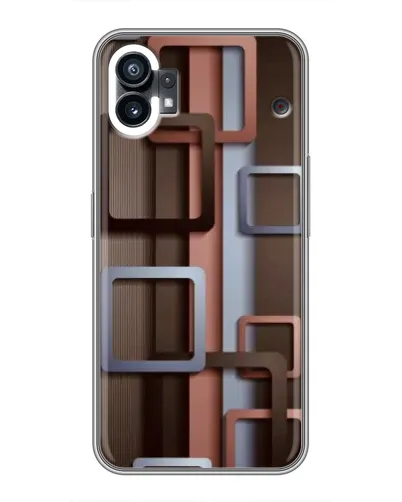 Чохол для Motorola Moto G36 з картинкою «Коричневі об'ємні квадрати»