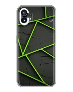 Чохол для Motorola Moto G36 з картинкою «Зелені геометричні лінії»