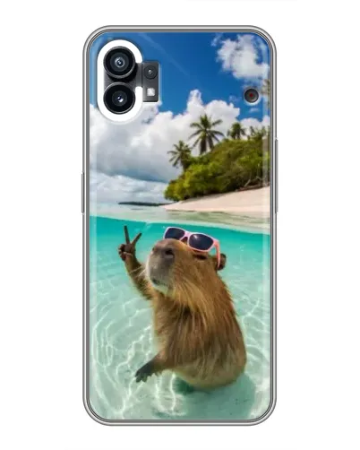 Чехол для Motorola Moto G36 с картинкой «Капибара на море»