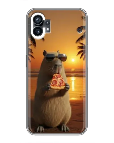 Чехол для Motorola Moto G36 с картинкой «Капибара с пиццей»