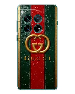 Чехол для Motorola Moto G37 с картинкой «Gucci — фирменная полоса и золото»