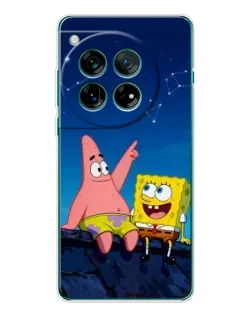 Чехол для Motorola Moto G37 с картинкой «Губка Боб и Патрик ночью»