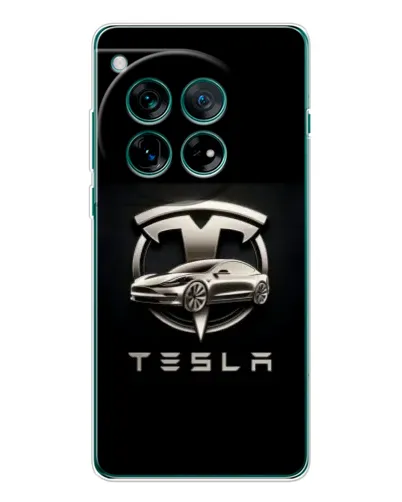 Чехол для Motorola Moto G37 с картинкой «Tesla — серебристое авто»