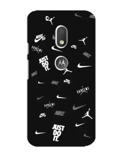 Чохол для Motorola MOTO G4 Play з картинкою «Nike Black Pattern»
