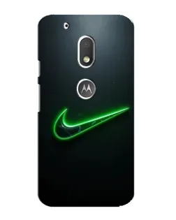 Чехол для Motorola MOTO G4 Play с картинкой «Неоновый контур Nike» Чехол для Motorola MOTO G4 Play с картинкой «Неоновый контур Nike»