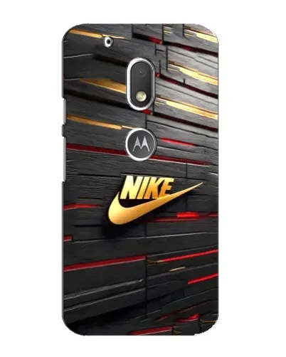 Чохол для Motorola MOTO G4 Play з картинкою «Золотий Nike на металі»