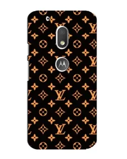 Чохол для Motorola MOTO G4 Play з картинкою «Золота монограма LV»