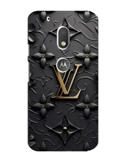 Чохол для Motorola MOTO G4 Play з картинкою «Шкіряна текстура LV»