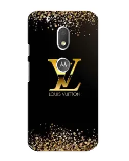 Чохол для Motorola MOTO G4 Play з картинкою «LV — золоті іскри»