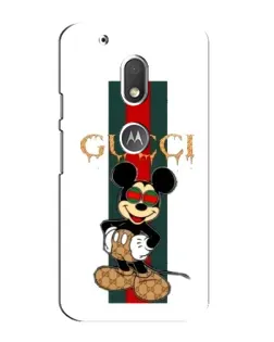 Чохол для Motorola MOTO G4 Play з картинкою «Міккі Маус Gucci — смуги»