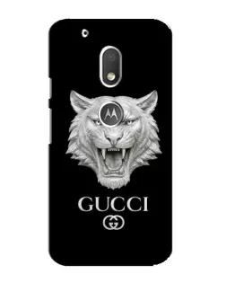 Чохол для Motorola MOTO G4 Play з картинкою «Gucci — срібний лев»