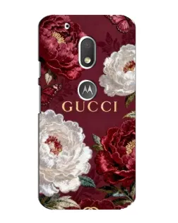Чохол для Motorola MOTO G4 Play з картинкою «Gucci — бордові троянди»