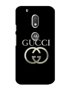 Чохол для Motorola MOTO G4 Play з картинкою «Gucci — золото на чорному»
