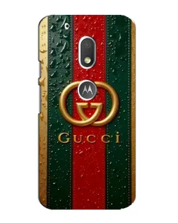 Чохол для Motorola MOTO G4 Play з картинкою «Gucci — фірмова смуга та золото»