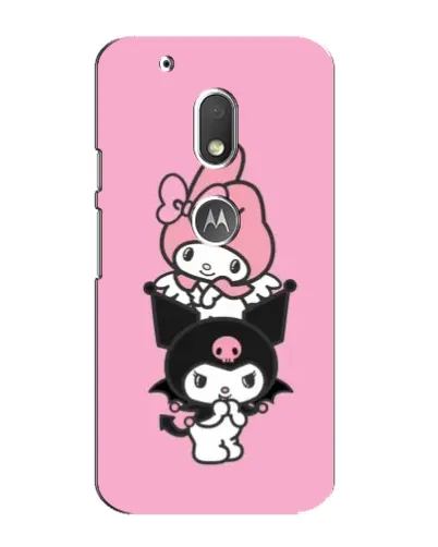 Чехол для Motorola MOTO G4 Play с картинкой «My Melody и Kuromi»