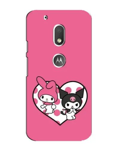 Чехол для Motorola MOTO G4 Play с картинкой «Kuromi и My Melody»