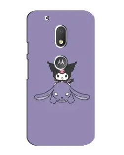 Чехол для Motorola MOTO G4 Play с картинкой «Kuromi на лиловом фоне»
